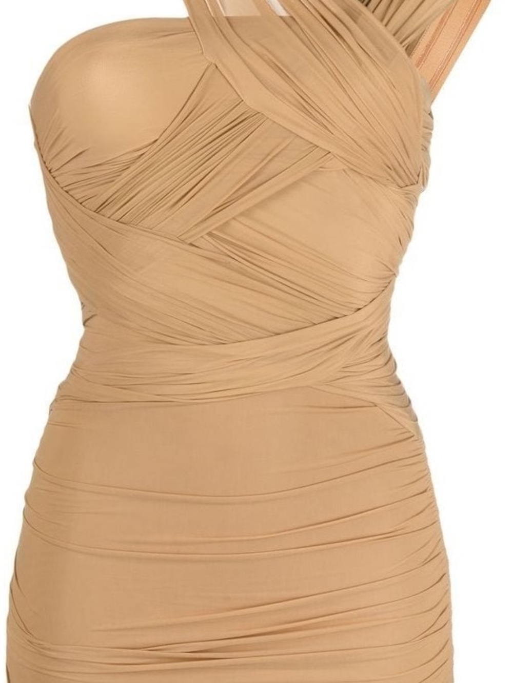 Alexander Wang Nude Beige One-Shoulder Dress
